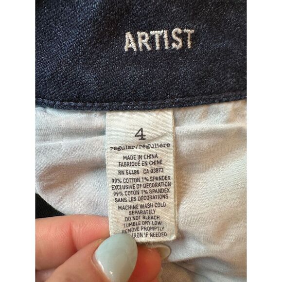 Vintage y2k dark wash low rise american eagle jeans size 4 - Picture 3 of 7